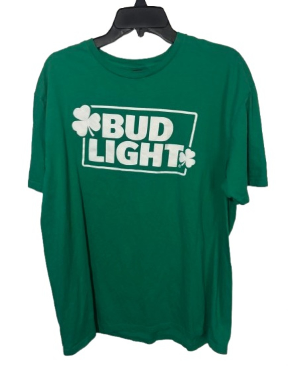 Bud Light Green T-Shirt with Shamrock Logo XL